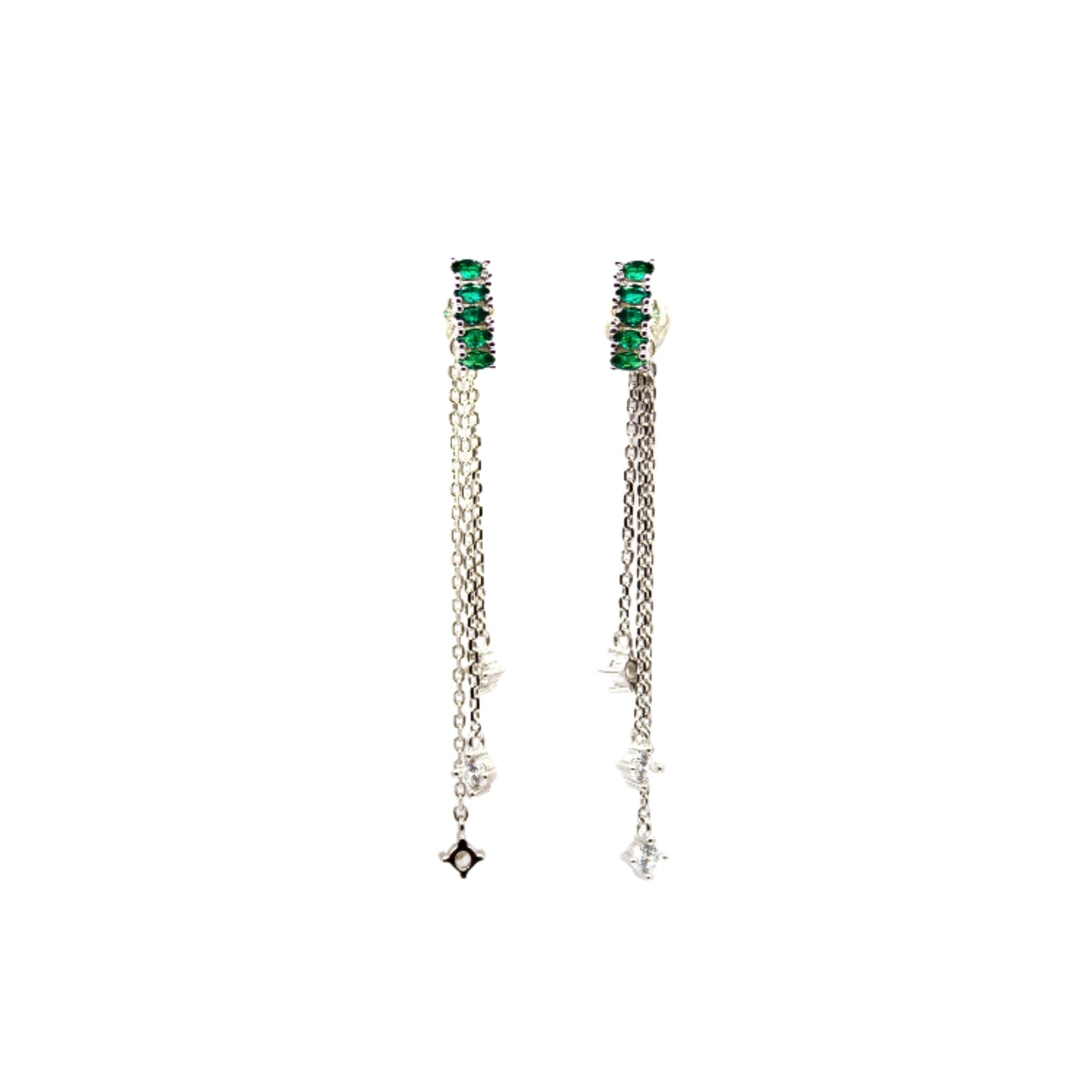 Emma Earrings in Emerald