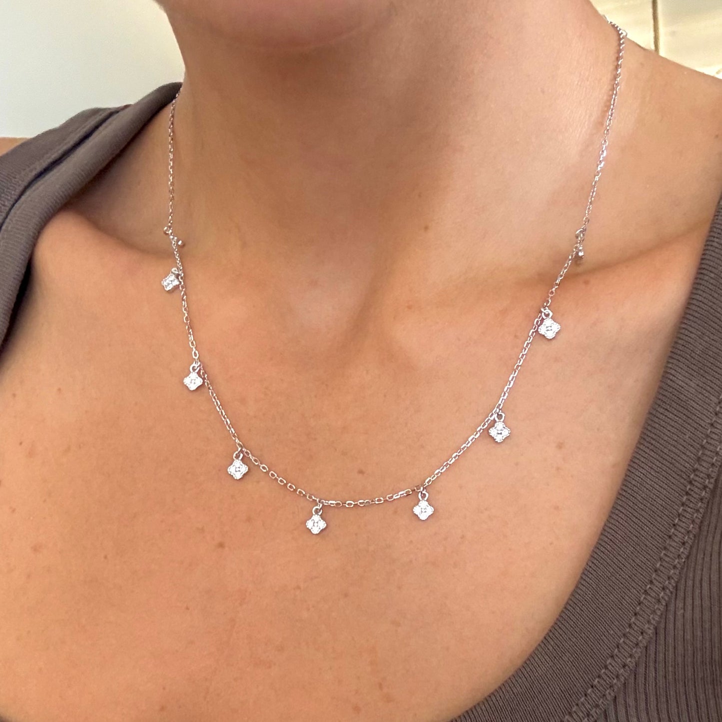 Tiny Clover Charms Necklace