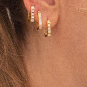Baguette Rectangular Hoops