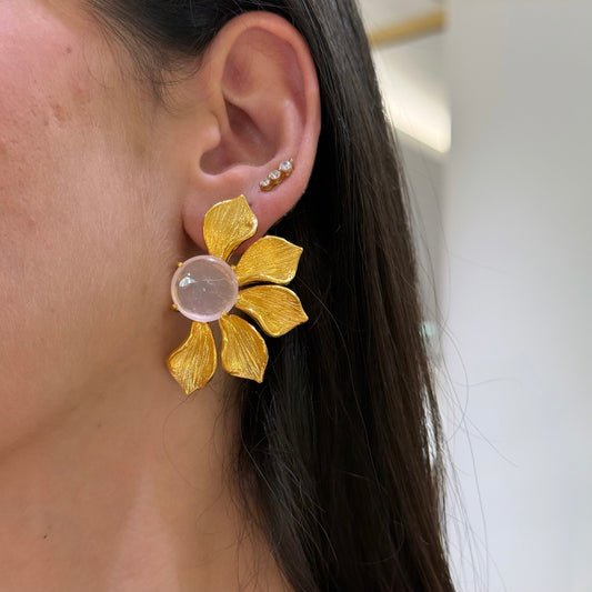 Half-Flower Earrings