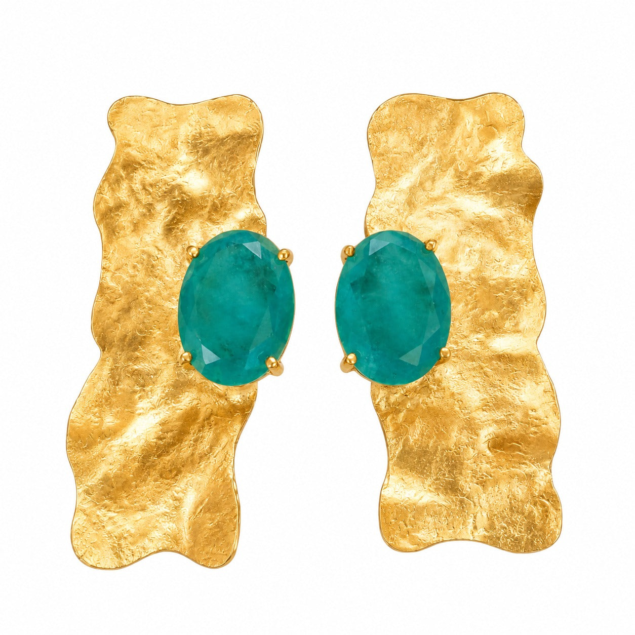 Wavy Stone Earrings