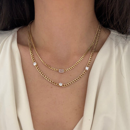 Tri-Zircon Necklace