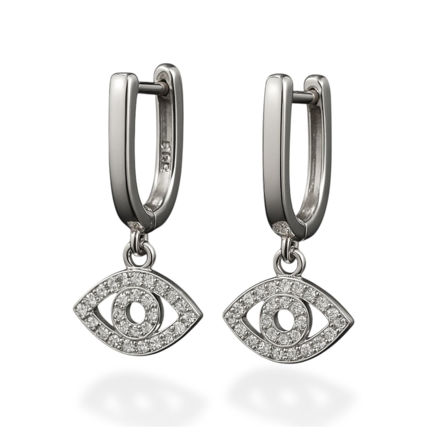 Eye Charm Hoops