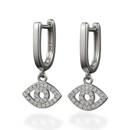 Eye Charm Hoops