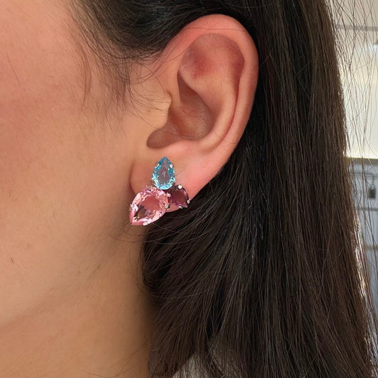 Pastel Petals Swarovski Earrings