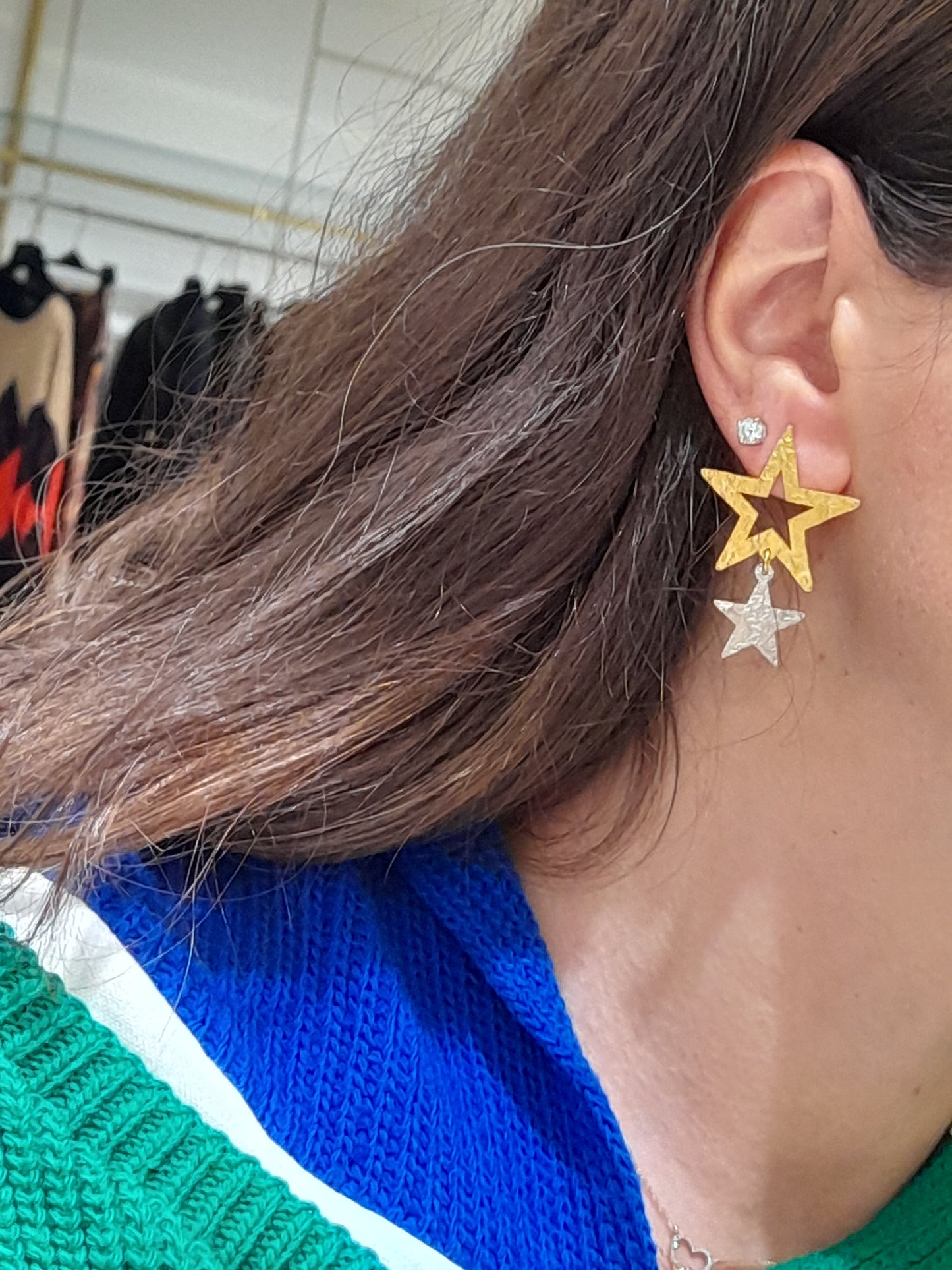 Double Star Earrings