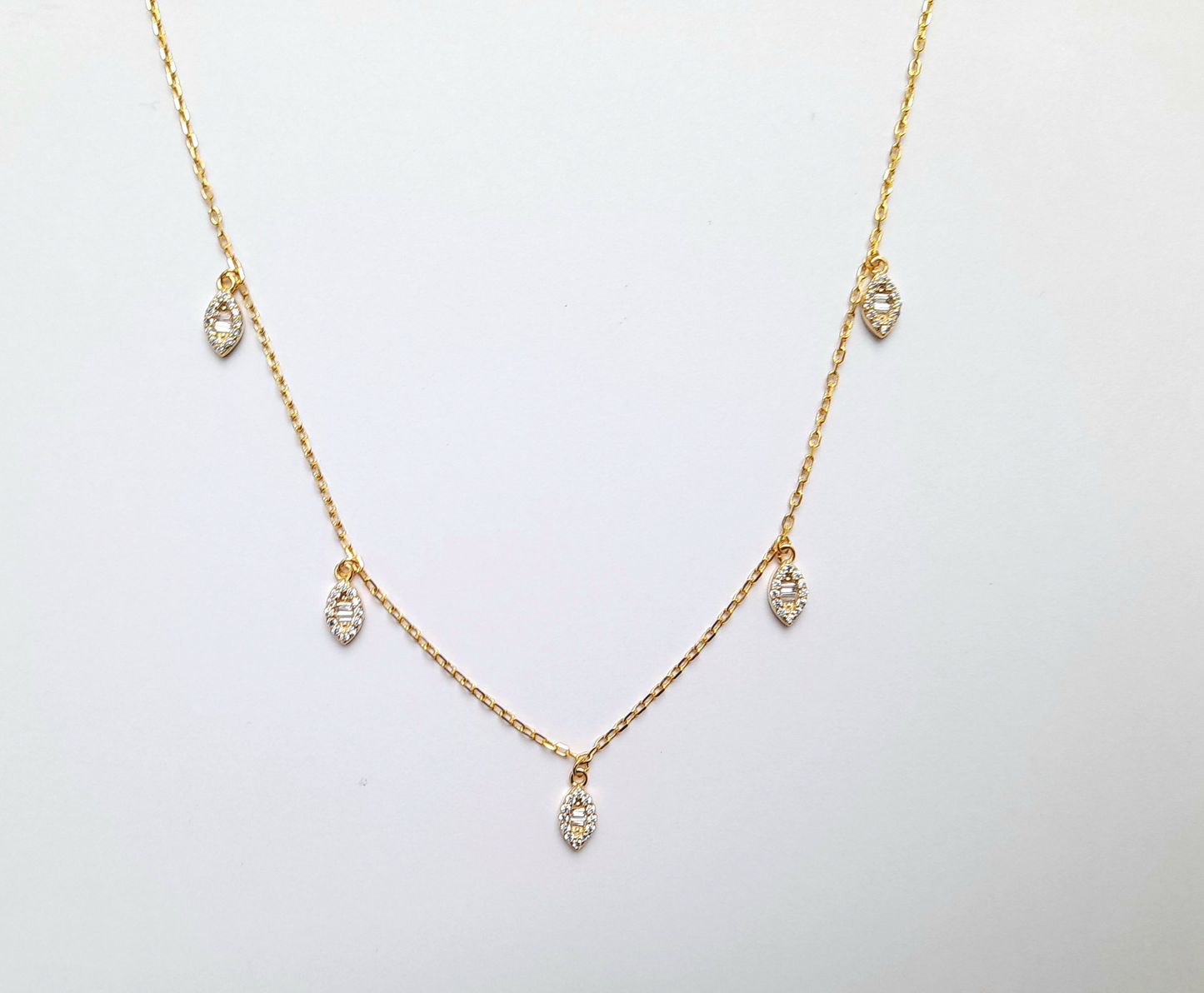 Marquise Shiny Charms Necklace