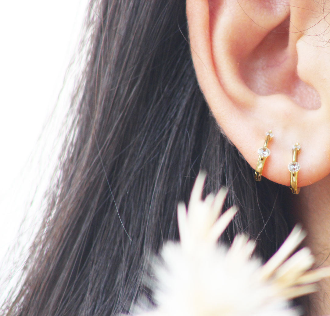 Simple Zircon Hoops