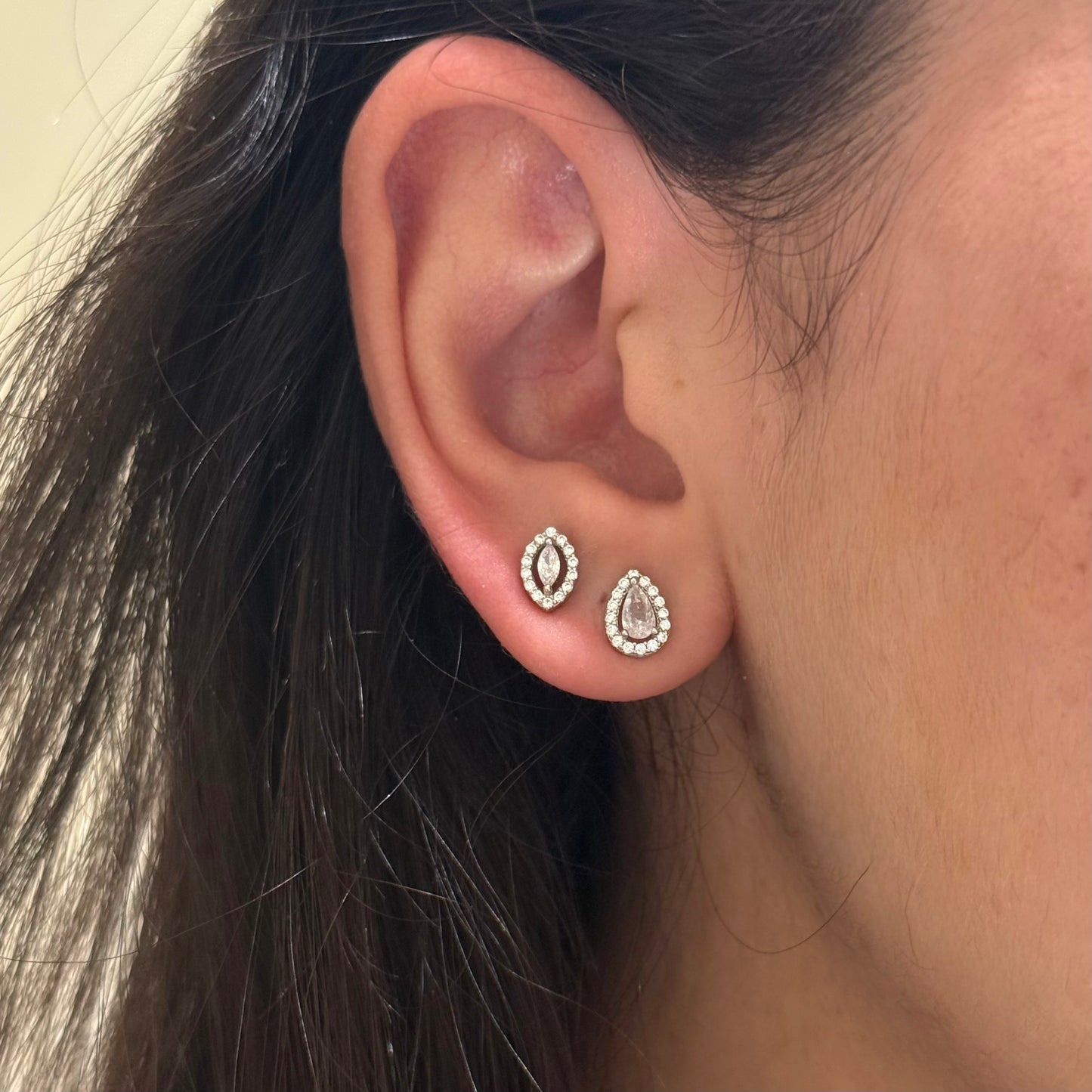 Zircon Marquise Stud Earrings