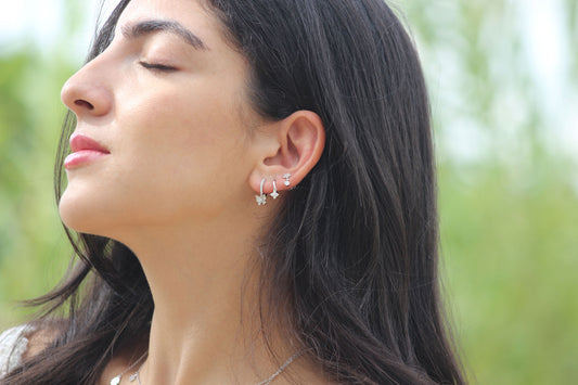 Butterfly Charm Hoops