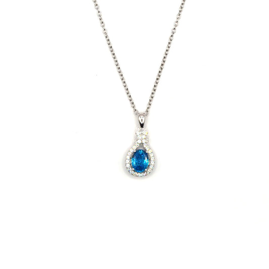 Aqua Drop zircon Necklace