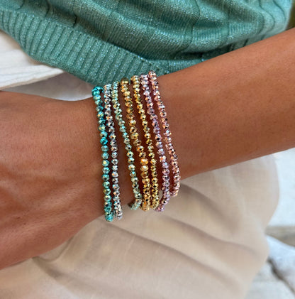Metallic Crystal Bracelets