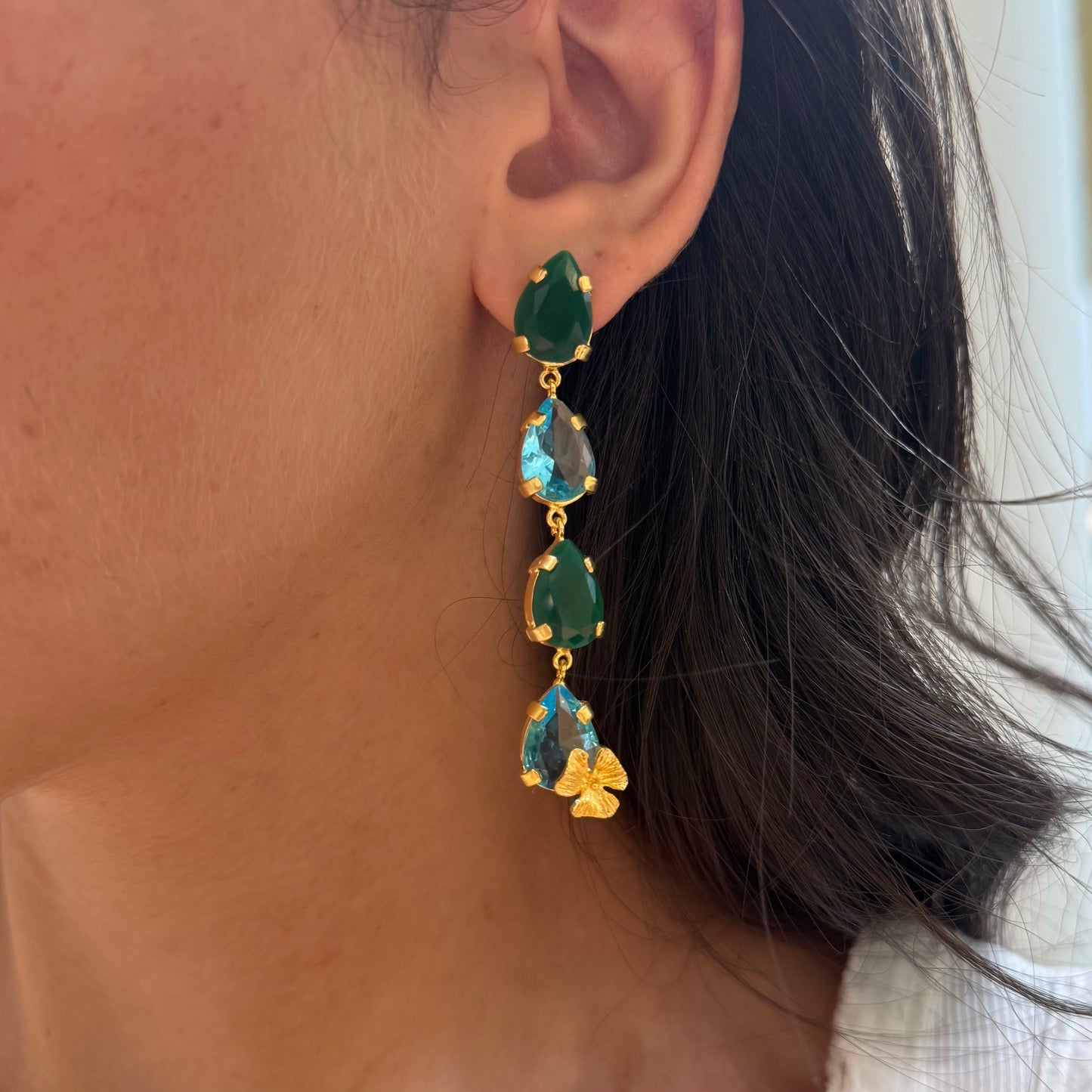 Mix Of Aqua Earrings