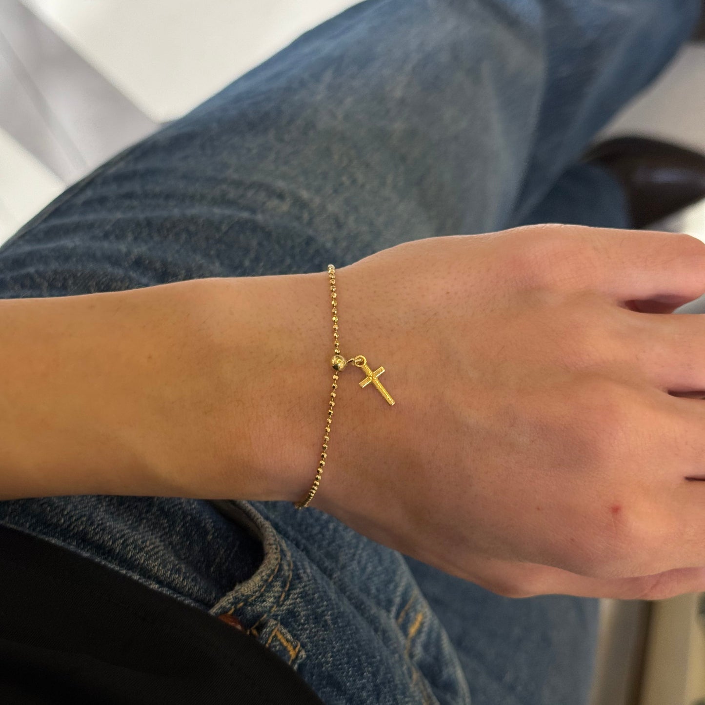Dotted Cross Bracelet