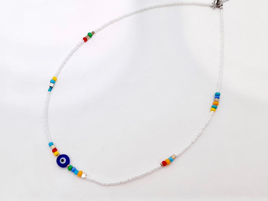 Colourful Evil Eye Beaded Chocker