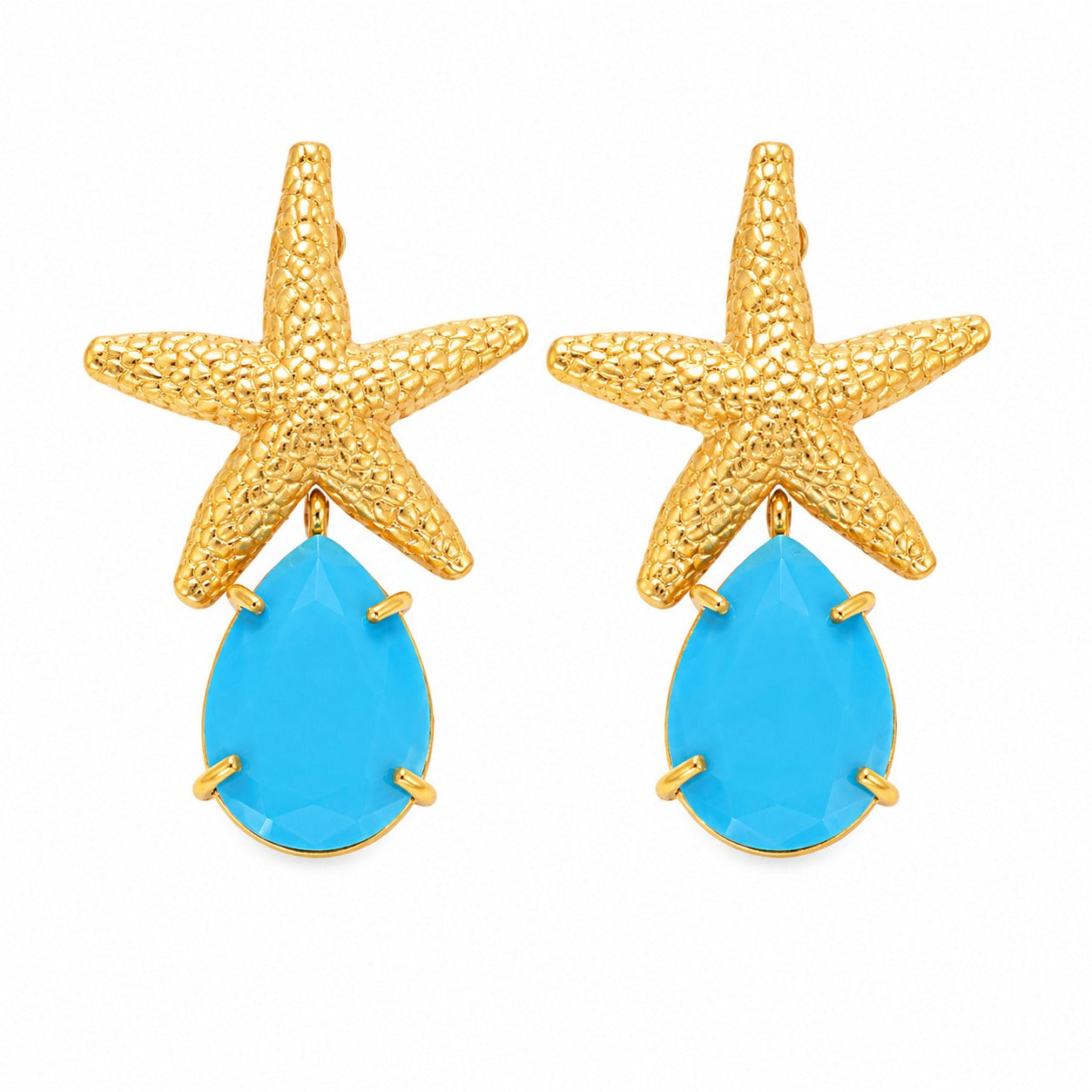 Starfish Stone Earrings
