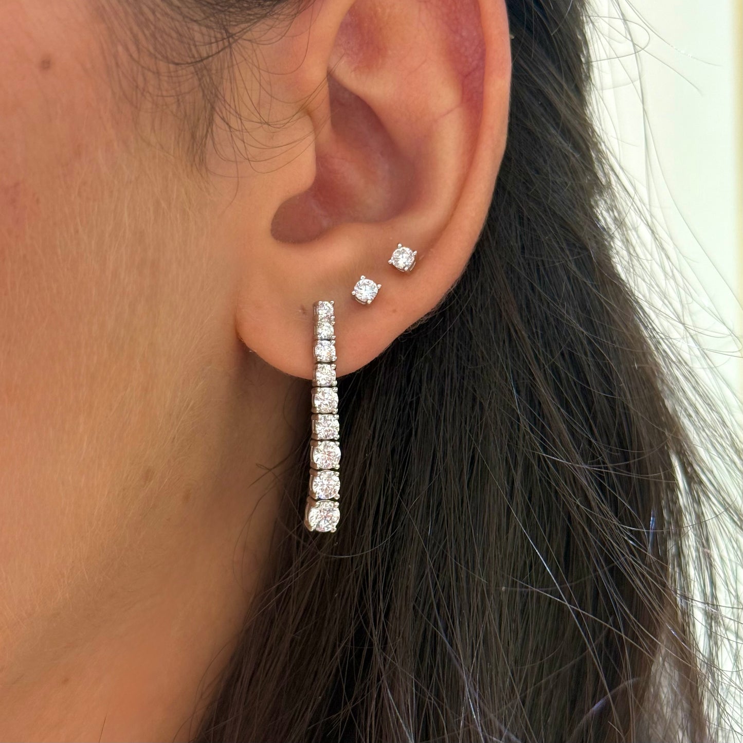 Graduated Tennis Earrings