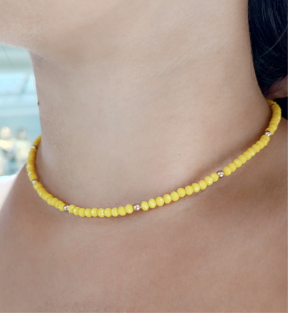 Yellow Plain Necklace