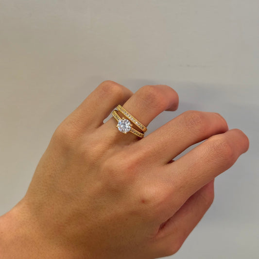 Fashion Zircon Twin Set