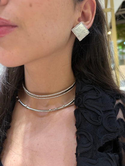 Thin Double-Sided Zircon Choker