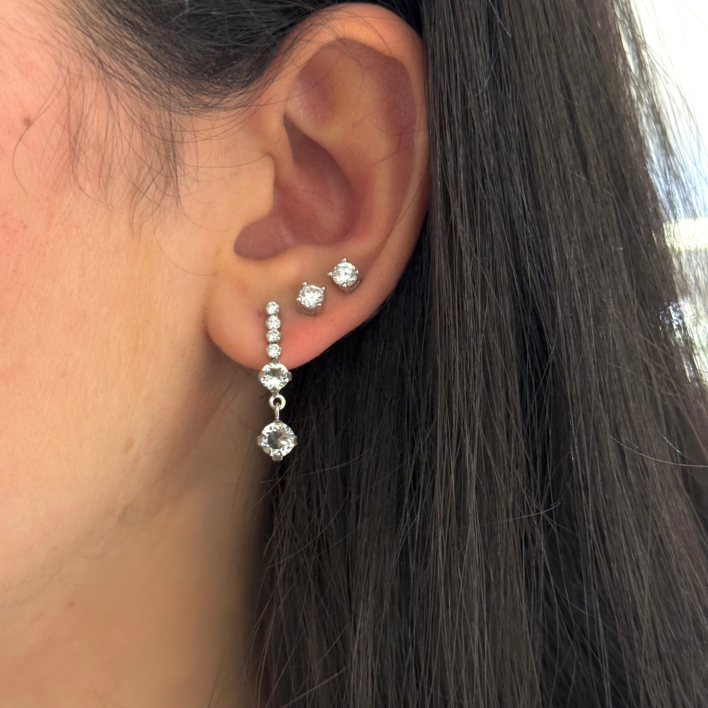 Plain Swarovski & Zircon earrings