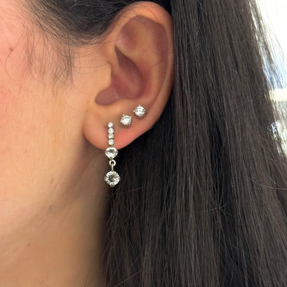Plain Swarovski & Zircon earrings