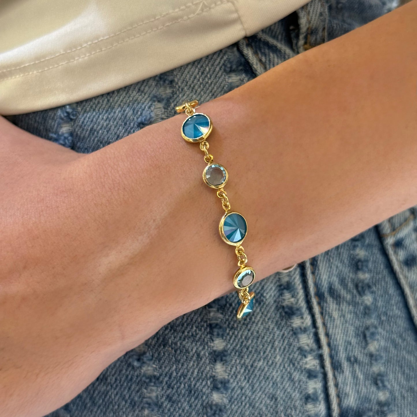 Shades Of Blue Swarovski Barcelet