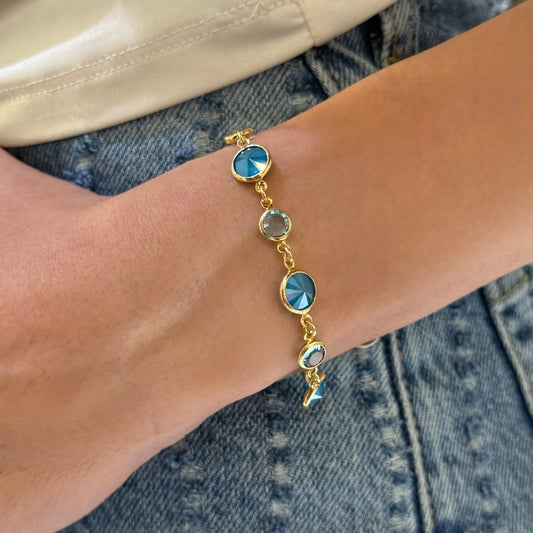 Shades Of Blue Swarovski Barcelet