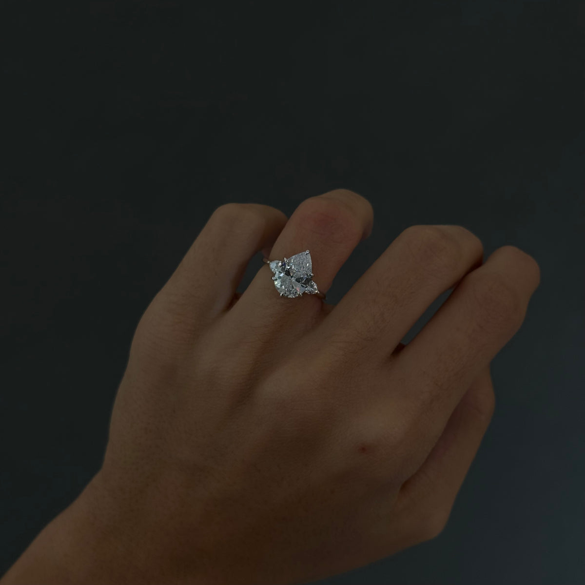 Statement Teardrop Solitaire Ring