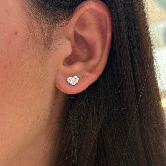 Matte Heart Earrings