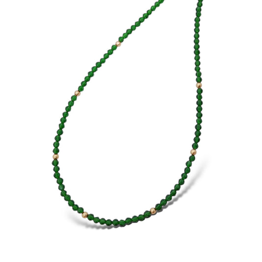 Semi Precious Green Crystals Chocker