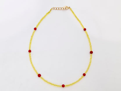 Yellow Beaded Anklet