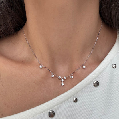 Soft Zircon Drops Necklace