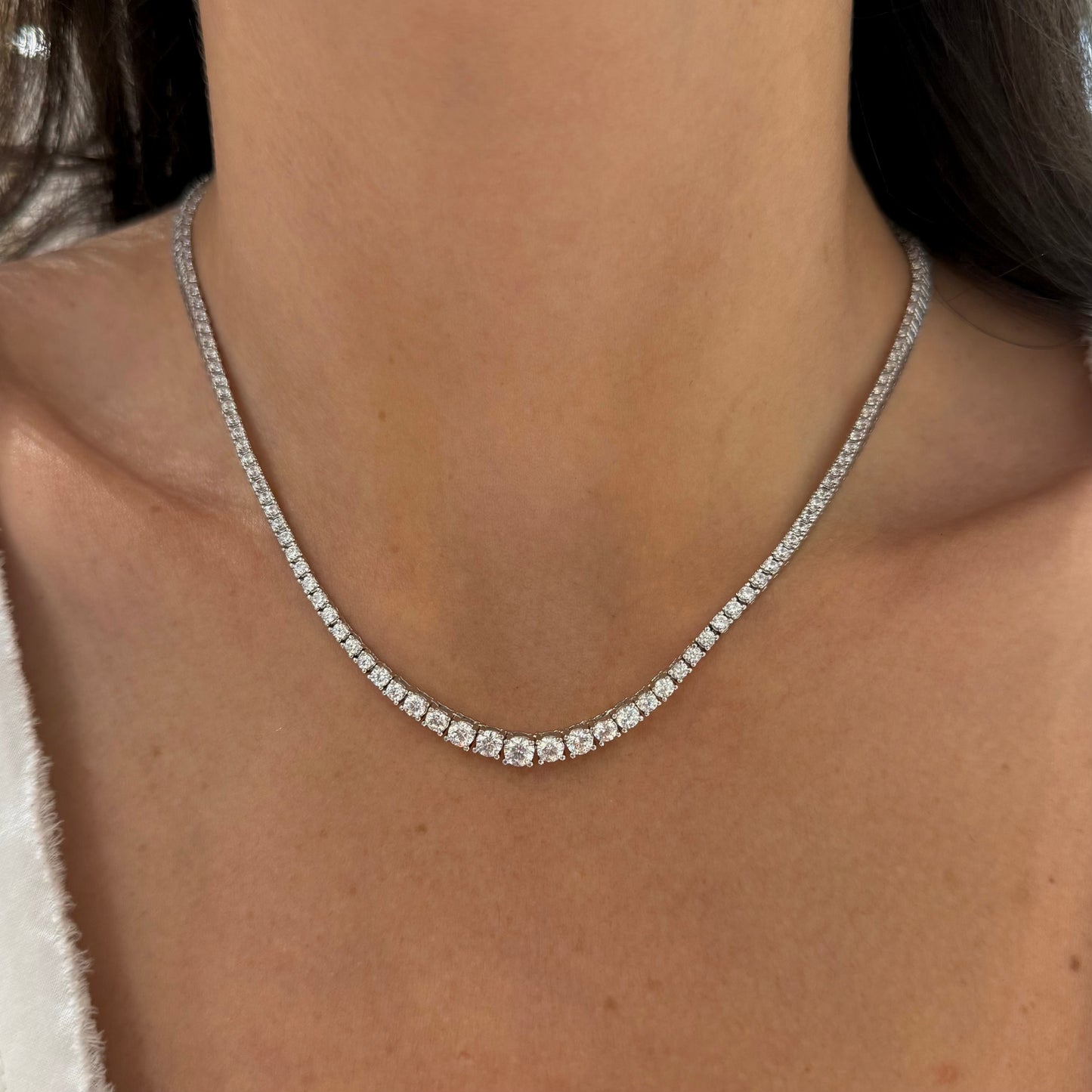 Graduated Tennis Necklace