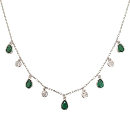 Green Droplets Necklace