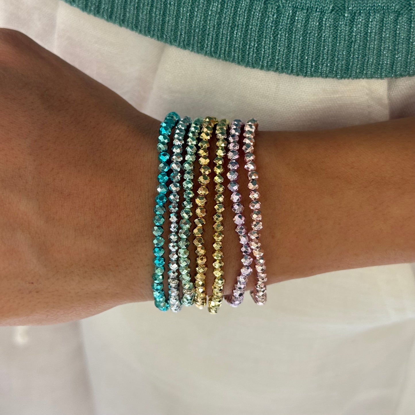 Metallic Crystal Bracelets