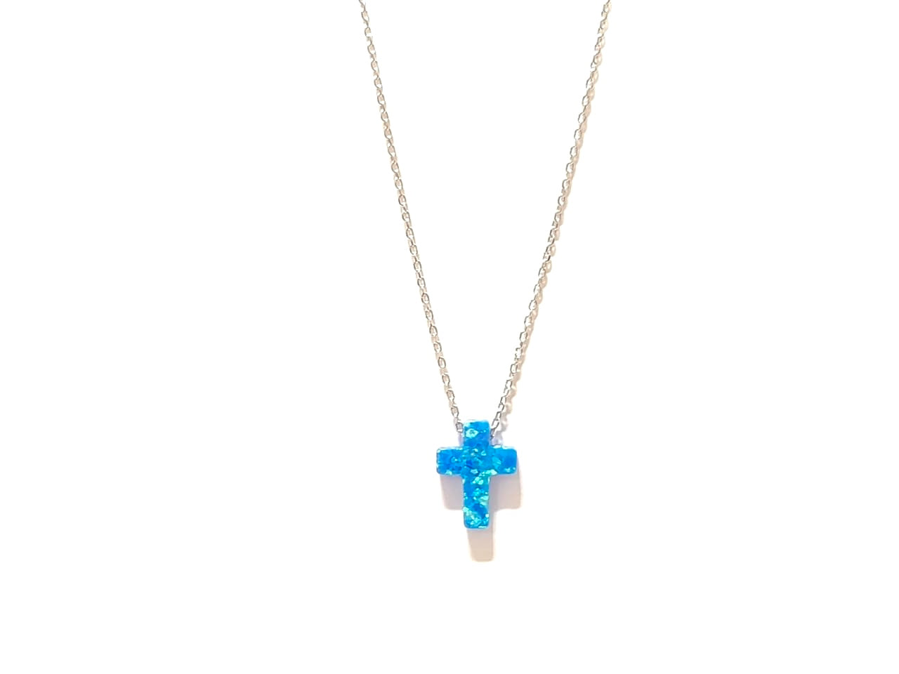 Opal Cross Necklace