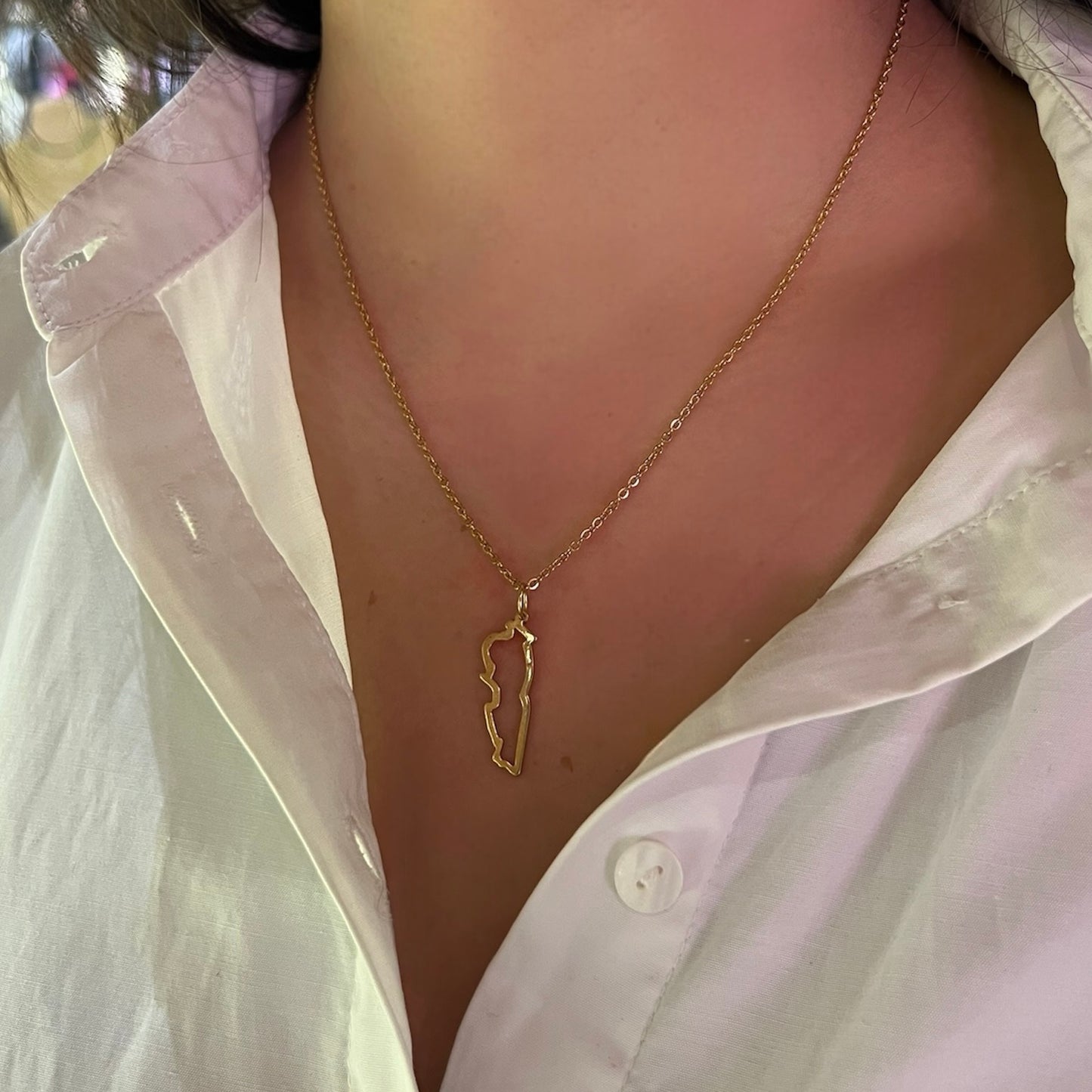 Map of Lebanon Necklace