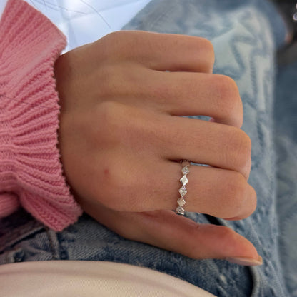 Diamond Shape Pattern Ring