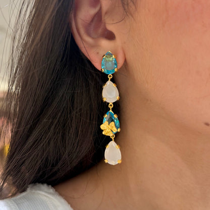Mix Of Aqua Earrings