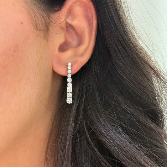 Graduated Tennis Earrings