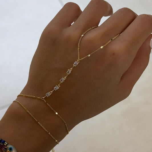 Oval Zircon Hand Chain