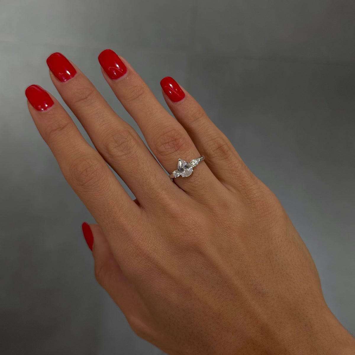 Teardrop Solitaire Ring