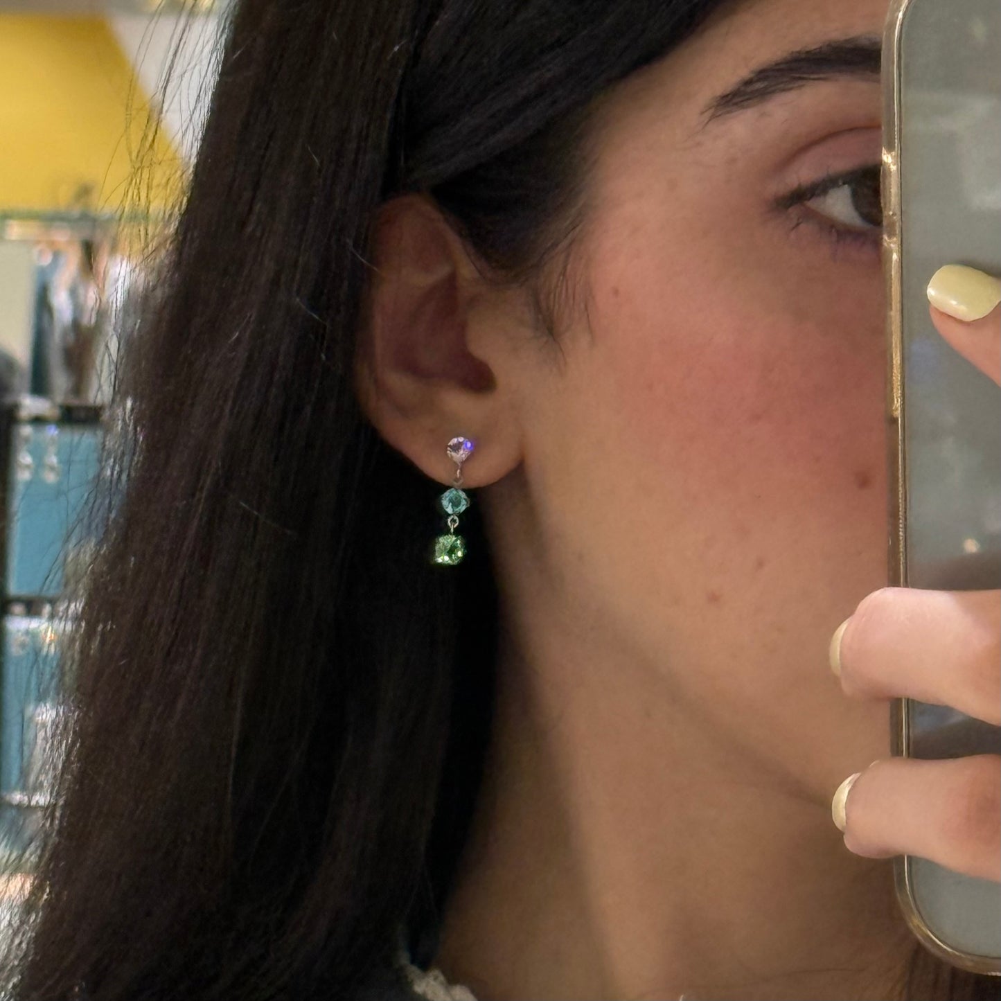Small Pastel Swarovski Earrings