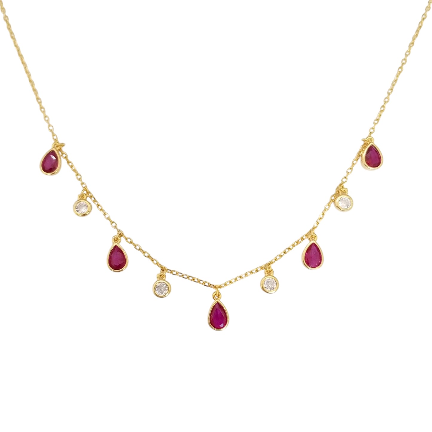 Pink Droplets Necklace