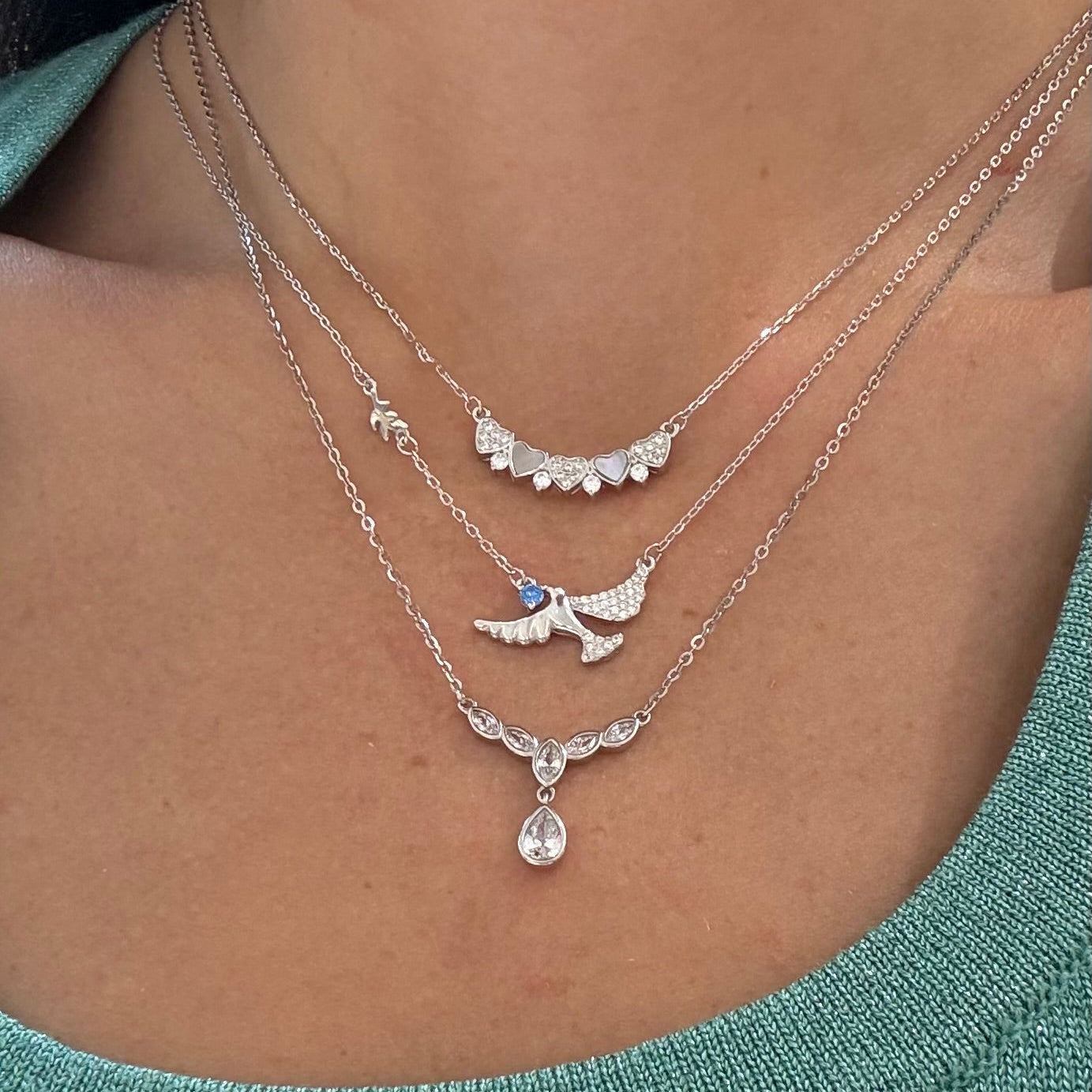 Teardrop Tiara Necklace