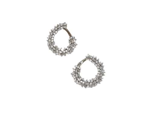 Swirl zircon earrings