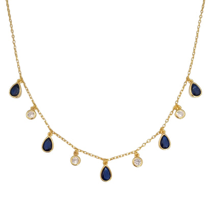 Blue Droplets Necklace