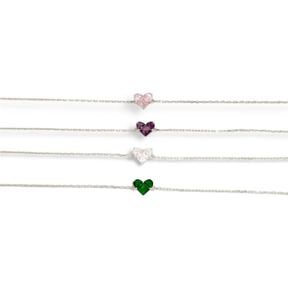 Colourful Heart Shaped Zircon Bracelet