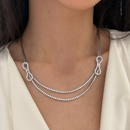 Tennis Bow Necklace